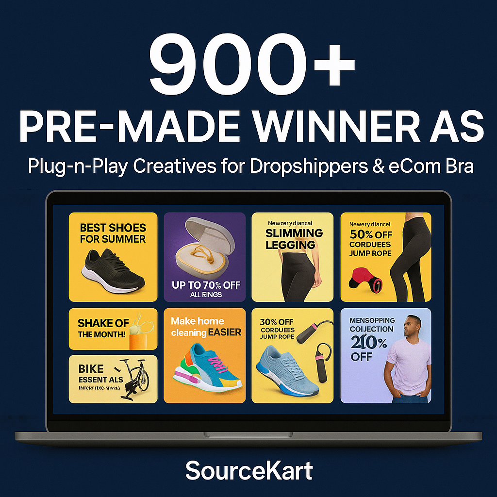 900+ pre-made Winner static Ads